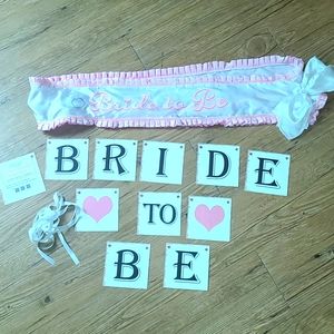 Bride-to-Be sash and banner Bachelorette bridal